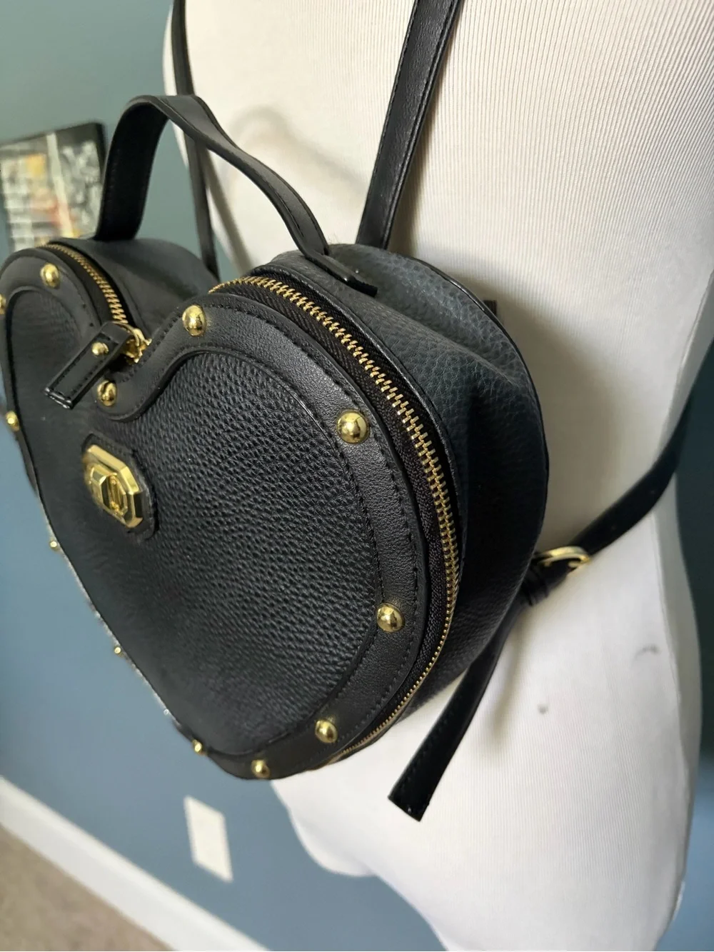Juicy Couture Black Heart Shaped Backpack